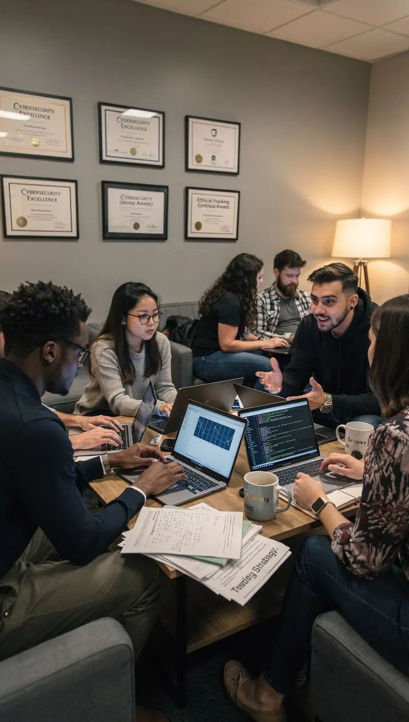 Screenshot einer interaktiven Lernplattform für Cybersecurity-Studierende.