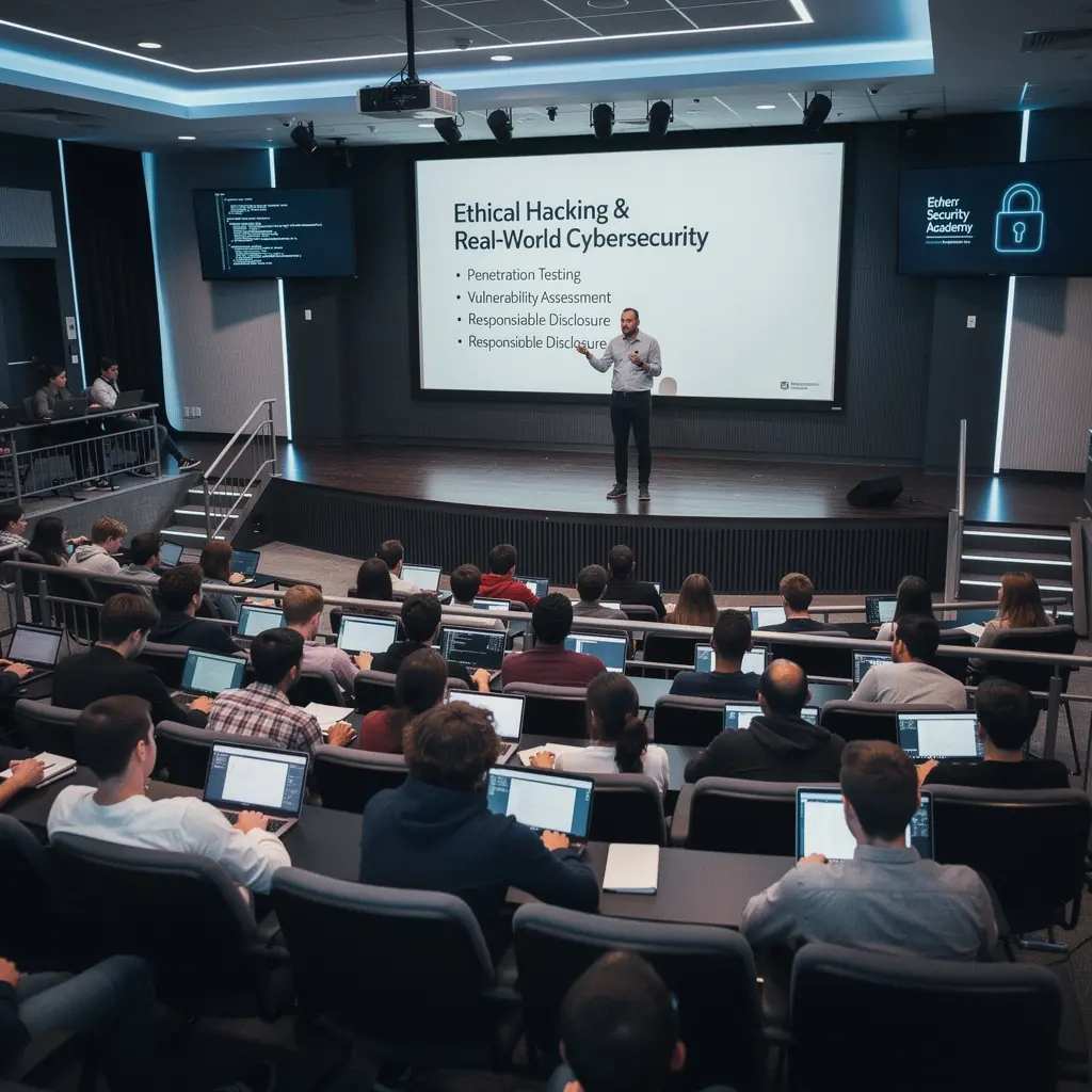 Screenshot einer interaktiven Lernplattform für Cybersecurity-Studierende.