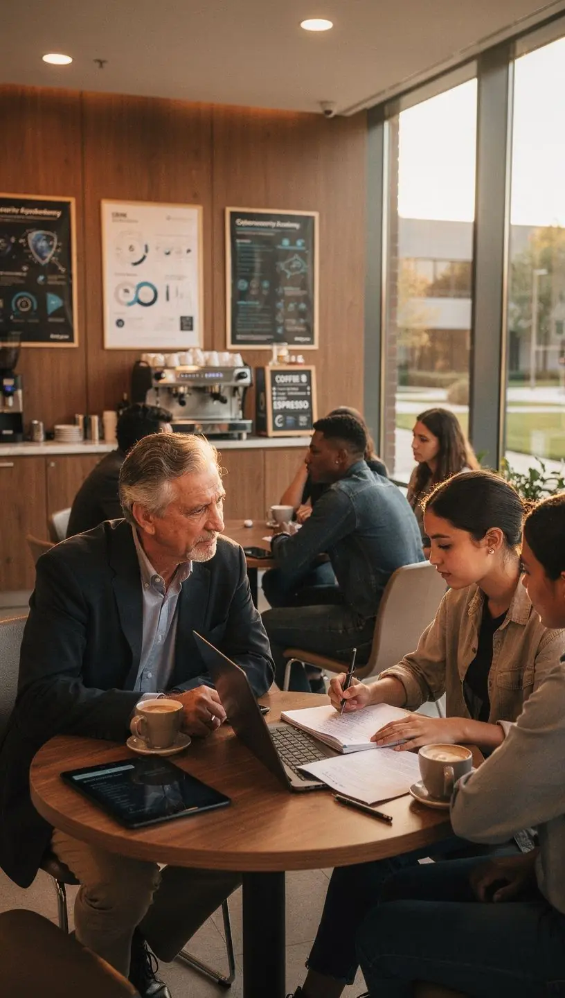 Screenshot einer interaktiven Lernplattform für Cybersecurity-Studierende.